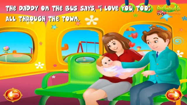 Детская песенка про автобус. Мультфильм для малышей. Русский вариант Wheels On The Bus. смотреть онлайн