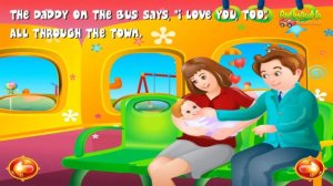 Детская песенка про автобус. Мультфильм для малышей. Русский вариант Wheels On The Bus.