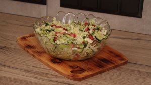 Овощной салат витаминный с молодой капустой и зеленью  просто быстро вкусно