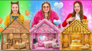 КАРТОН против ПУШКИ против ЗОЛОТОГО Преображение комнаты 🏠✨