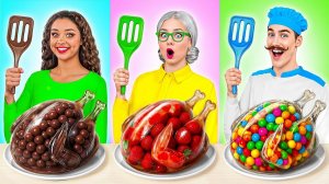 Кулинарный Челлендж# Я против Бабушки # Креативные Лайфхаки с Едой от Multi DO Joy