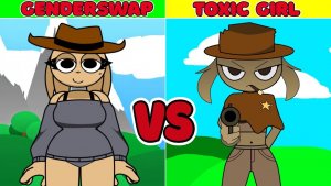 Sprunki Human Retake VS Sprunki Original ｜ GenderSwap vs Toxic Girl. Кастомный Мод Битвы! 💘⚡