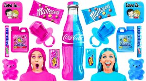 Розовая Еда vs Голубая Еда Челлендж # Эпичная Битва с Едой от 4Teen Challenge