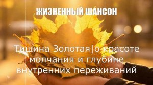 ЖИЗНЕННЫЙ ШАНСОН|Тишина Золотая|ШАНСОН ДЛЯ ДУШИ