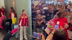 Встреча спортсменов сборной России по художественной гимнастике в Москве