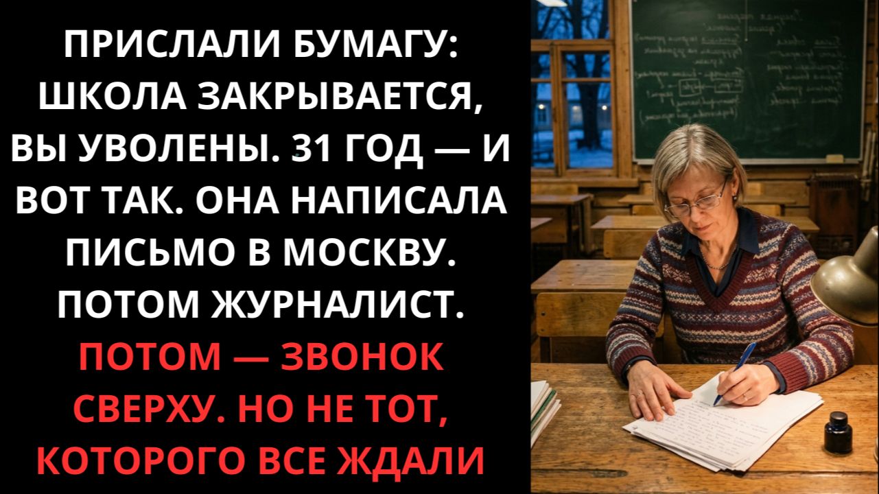 ЧИНОВНИК ЗАКРЫЛ ШКОЛУ. УЧИТЕЛЬНИЦА ОТПРАВИЛА ПИСЬМО. ЧТО СЛУЧИЛОСЬ ДАЛЬШЕ — НИКТО НЕ ОЖИДАЛ
