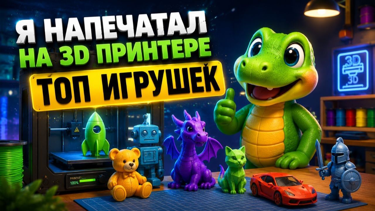 Я напечатал на 3D принтере топ игрушек