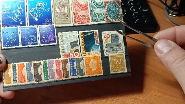 Обмен с Андреем много марок. Филателия марки хобби Stamp Philately Hobby