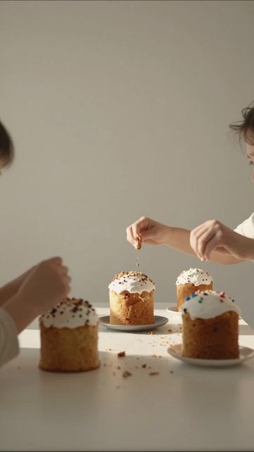 Украшаем пасхальные куличи #пасха #традиции