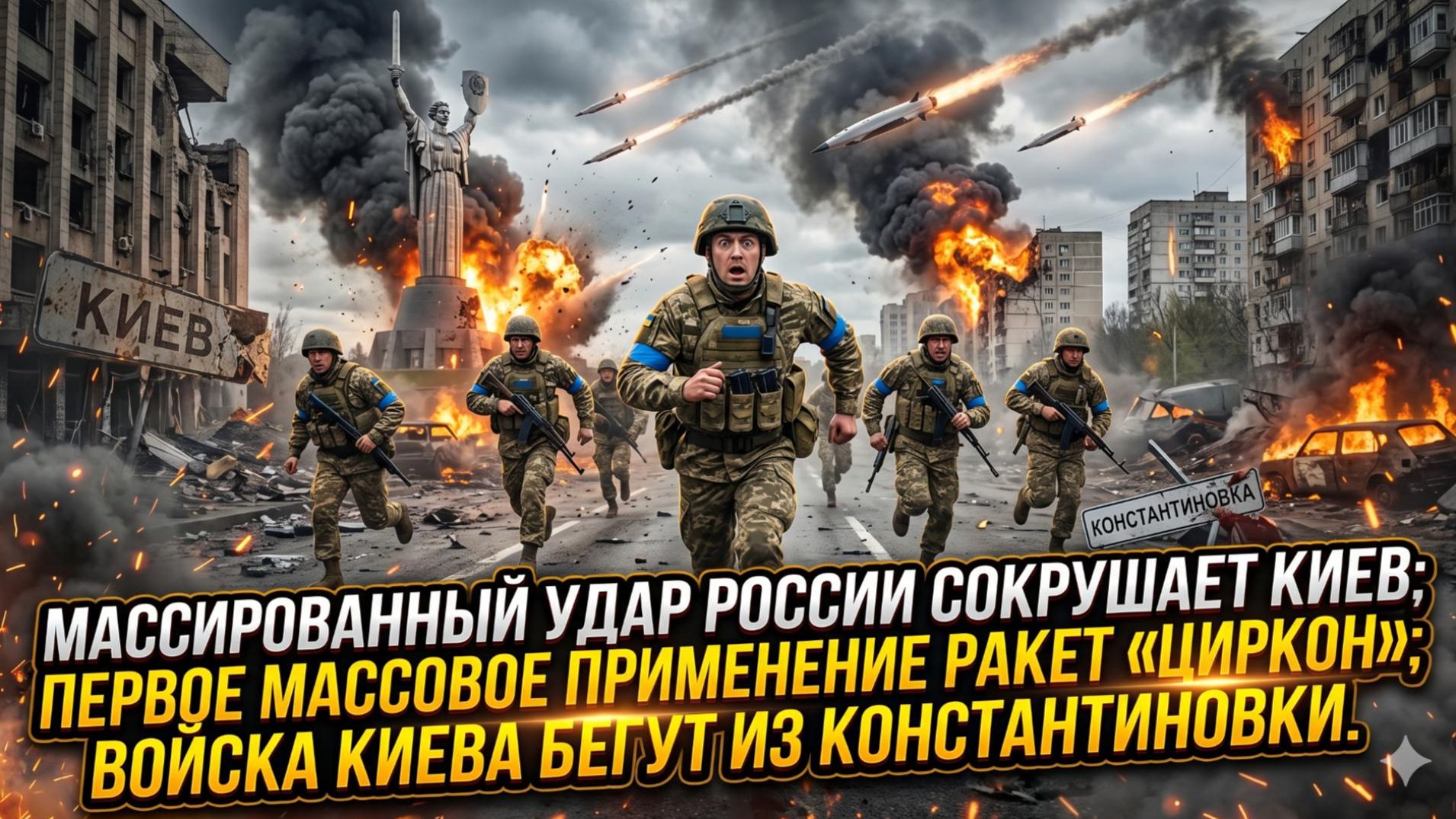 💥Меркурис | Киев в руинах: Россия применила „Цирконы“ - ВСУ в панике бежит из Константиновки