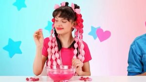 Розовая Еда vs Голубая Еда Челлендж # Вкусные Кухонные Лайфхаки от Multi DO Challenge
