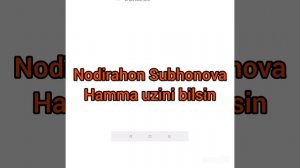 Hamma uzini bilsin
Хамма узини билсин