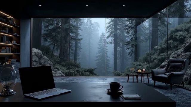 Ambient Deep Work Music - Atmospheric Electronic Beats for Focus & Coding in Pine Forest