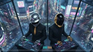 Daft Punk Tokyo Skyline Groove 🪩🤖 ｜ Chill Disco, French House, Retro Future Playlist-