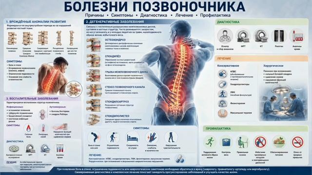 Почему болит позвоночник?