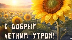 С добрым летним утром! Красивая музыкальная открытка.