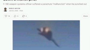 ‼️🇺🇸🇮🇷 Американский пилот F-15 был дважды сбит за время войны с Ираном, — The High Side