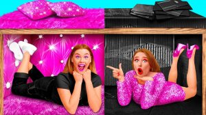 Секретный Домик Под Кроватью # Богатая vs Бедная Челлендж от BaRaDa Gold Challenge