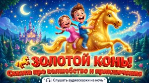 🐎 ЗОЛОТОЙ КОНЬ! Сказка про волшебство и приключения | Слушать аудиосказки на ночь