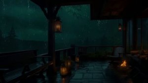 ШУМ ДОЖДЯ И ГРОЗА ЗА ОКНОМ 🌧️ УЮТНАЯ НОЧЬ ДЛЯ СНА И СНЯТИЯ СТРЕССА