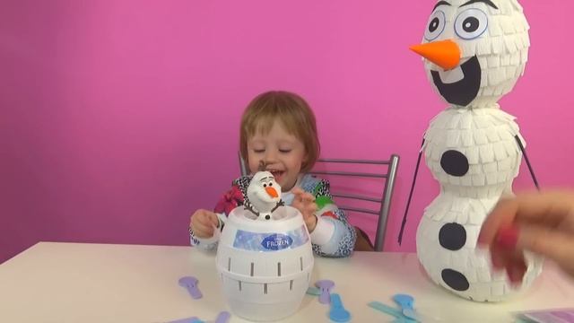 Обзор игры Pop-up Olaf frozen смотреть онлайн