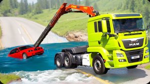 Машины выживают в глубоких водах 🌊 в BeamNG.drive Шокирующий челлендж!