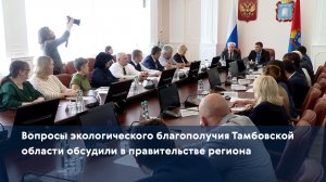 Вопросы экологического благополучия Тамбовской области обсудили в правительстве региона