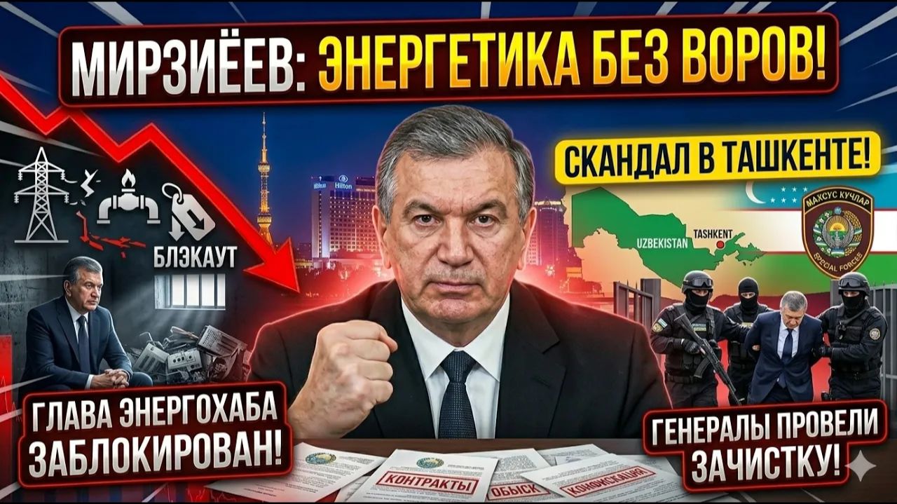 Скандал в Ташкенте Мирзиёев БРОСИЛ В ТЮРЬМУ главу крупнейшего энергохаба