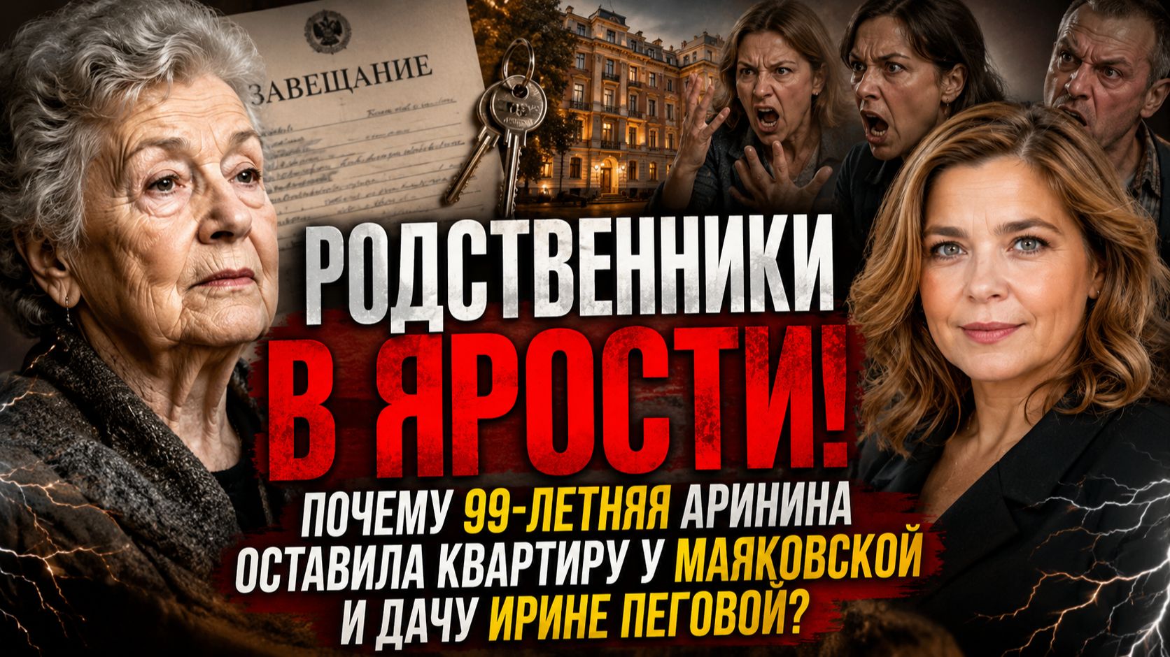 Родственники В ЯРОСТИ! Почему 99-летняя Аринина оставила квартиру у Маяковской и дачу Ирине Пеговой? смотреть онлайн