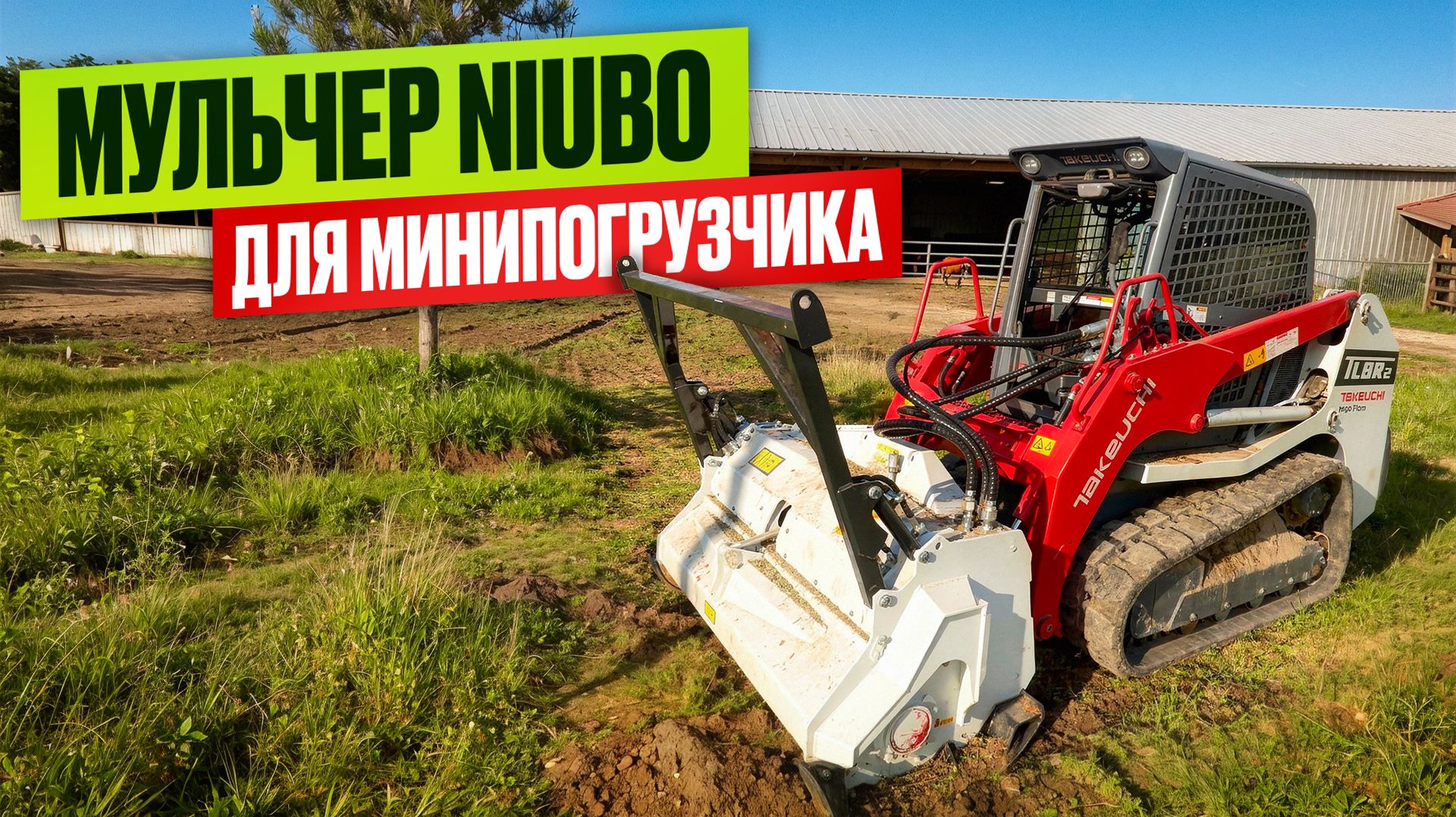Стоит ли брать? Минипогрузчик TAKEUCHI с мульчером NIUBO  тест и отзыв клиента