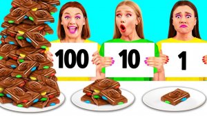 100 Слоев Еды Челлендж # Вкусные Кухонные Лайфхаки от BaRaDa Gold Challenge