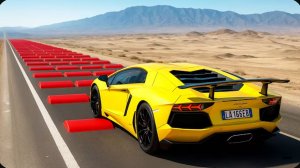 Автомобили против 100 лежачих полицейских подряд #6 в BeamNG Drive!