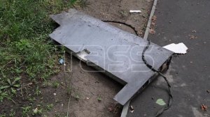 Сбитый силами ПВО беспилотник в Мелитополе