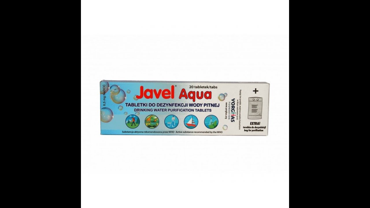 Javel Aqua(Джевел Аква) таблетки для обеззараживания, очистки воды. смотреть онлайн