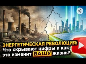 Энергетическая Революция: Что скрывают цифры и как это изменит ВАШУ жизнь? 🌍