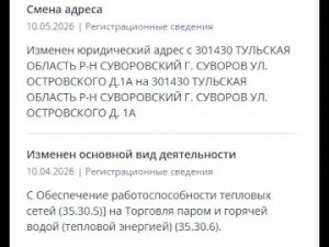 АО Энергия-1 только с 10.05.2026 г. имеет вид деятельности - продажа тепловой энергии. Ранее нет.