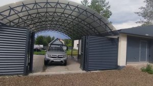 Арочный навес 6 метров. Изготовление навесов в Екатеринбурге.