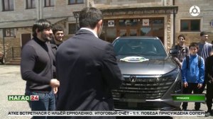 В Ингушетии встретили чемпиона России по греко-римской борьбе Исмаила Барахоева