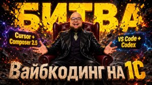 1С Битва. Cursor + Composer vs Visual Studio Code + Codex