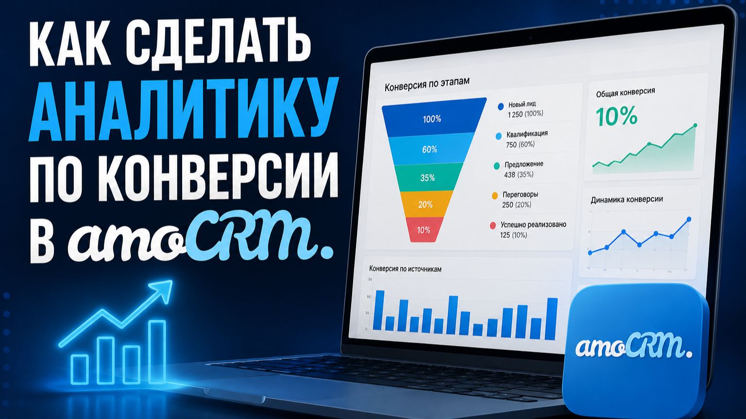 Как сделать аналитику по конверсии в amoCRM смотреть онлайн