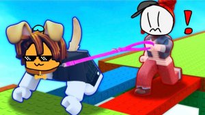 Я стал собакой и затролил своего друга в обби в Roblox!!!