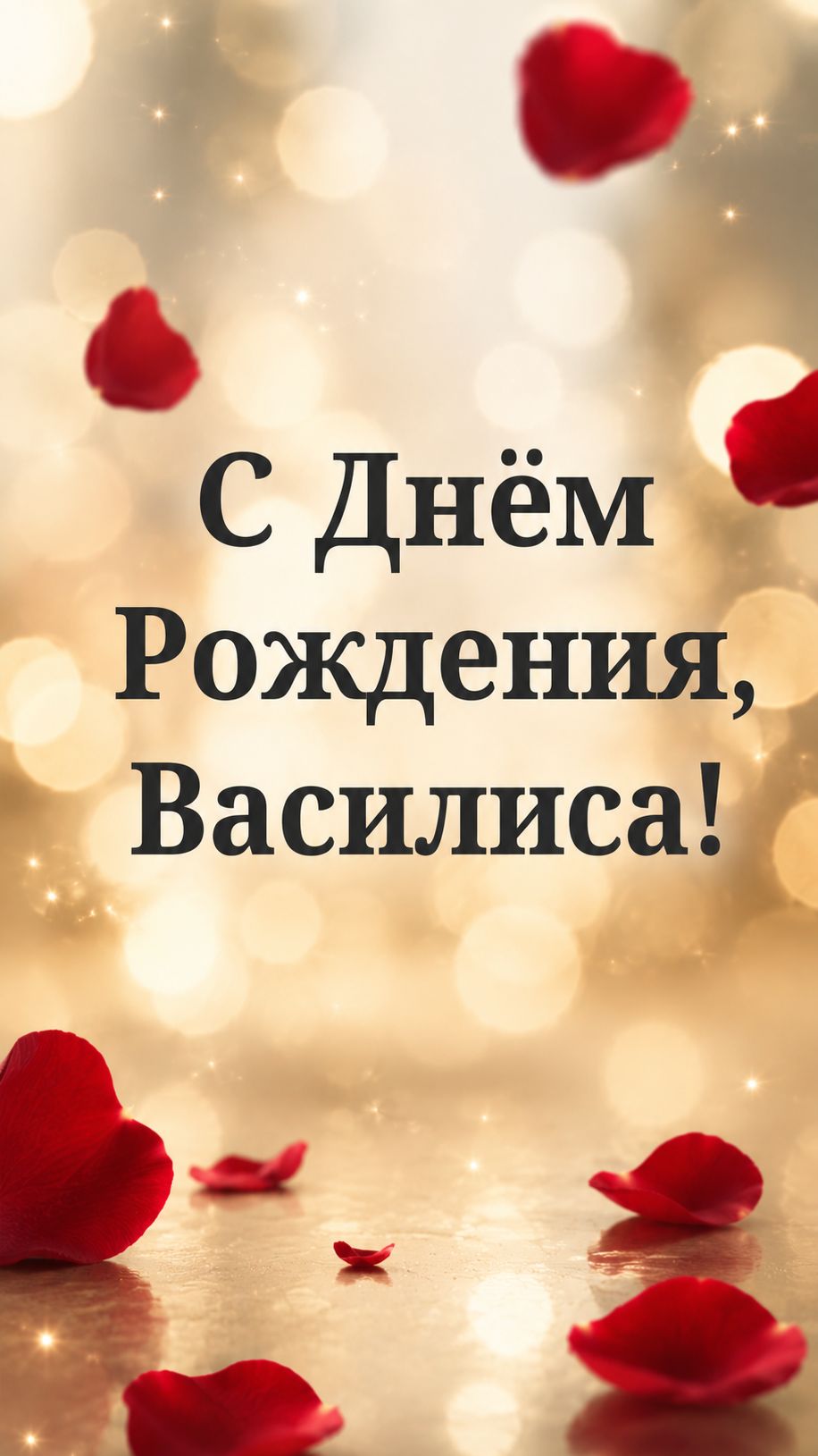 С Днём Рождения, Василиса!(Лепестки Роз). смотреть онлайн