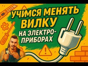 УЧИМСЯ МЕНЯТЬ ВИЛКУ НА ЭЛЕКТРОПРИБОРАХ! #ремонтвдоме #каксделать #сделайсам #шаманстроитель