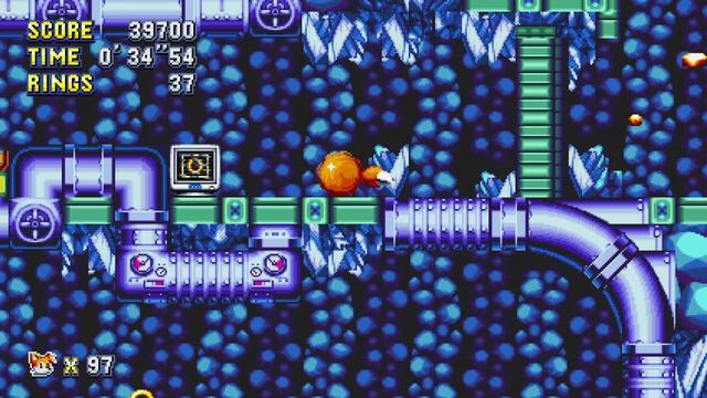 Sonic Mania за Тейлза с Наклзом Lava Reef