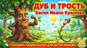 Дуб и Трость 🌳🌾 Басня Ивана Крылова | Слушать аудиосказки для детей онлайн | Сказки Крылова
