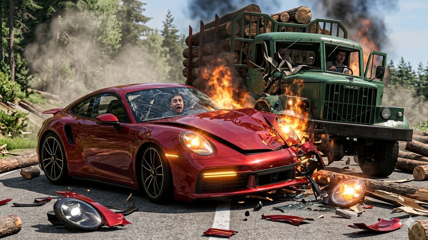 BeamNG/Drive - Опасные повороты на дороге смотреть онлайн