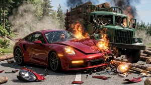 BeamNG/Drive - Опасные повороты на дороге