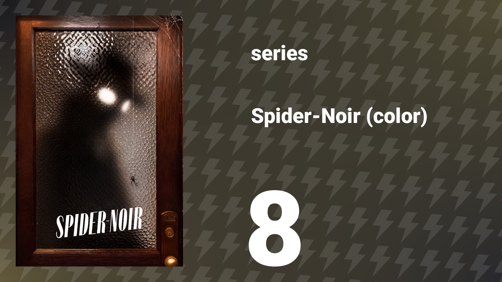 Spider-Noir (color) Episode 8 «The Man in the Mask» (series, 2026) смотреть онлайн