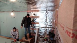 Обшивка стен гипсокартоном.Вывод под вытяжку.Мини-дом-каркасник. Участок с нуля. Часть №40