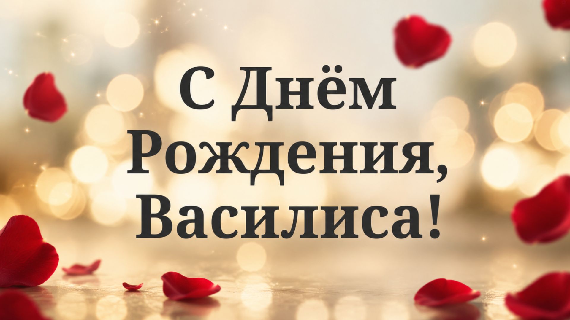 С Днём Рождения, Василиса! (Лепестки роз). смотреть онлайн